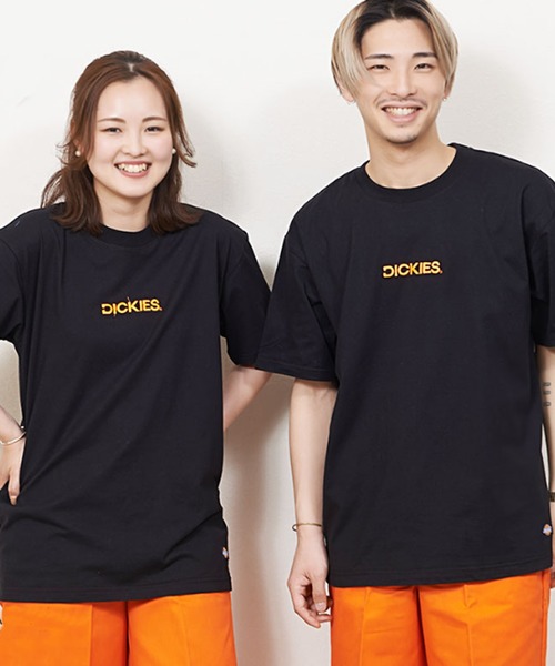Dickies(ディッキーズ)の「【Dickies】ロゴ刺繍入り 半袖Tシャツ / ディッキーズ(Tシャツ/カットソー・レディース・ホワイト/ブルー/ブラック/オレンジ・L/LL/M/S)」の3枚目の写真