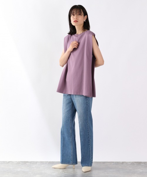 LOWRYS FARM（ローリーズファーム）の「タックノースリーブ　893382（Tシャツ/カットソー・レディース・ホワイト/ブラック/パープル・FREE）」の20枚目の写真