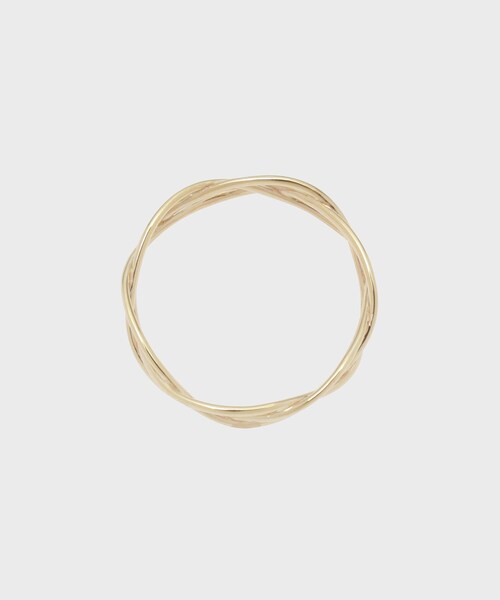 COCOSHNIK(ココシュニック)の「K10つぶし丸線三つ編み リング(16号)(リング・レディース・ホワイト系その他7・16号)」の7枚目の写真