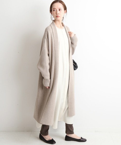 IENA(イエナ)の「キュプラサテンノーカラーシャツワンピース IENA(イエナ)の「キュプラサテンノーカラーシャツワンピース