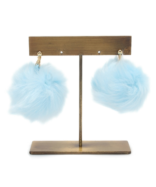 WEGO(ウィゴー)の「WEGO/ミニファーイヤリング(イヤリング・レディース・ホワイト/ブラック/サックスブルー/パープル/ピンク・FREE)」の3枚目の写真