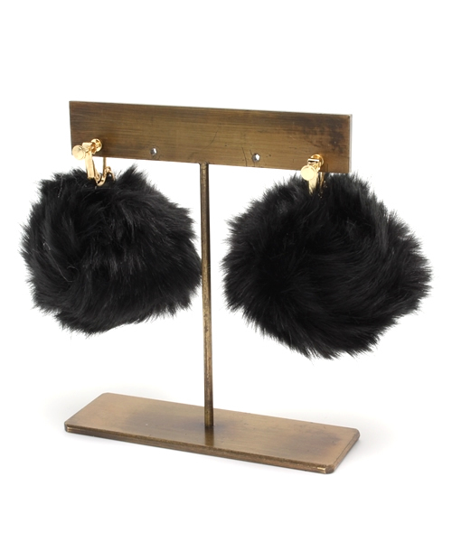 WEGO(ウィゴー)の「WEGO/ミニファーイヤリング(イヤリング・レディース・ホワイト/ブラック/サックスブルー/パープル/ピンク・FREE)」の7枚目の写真