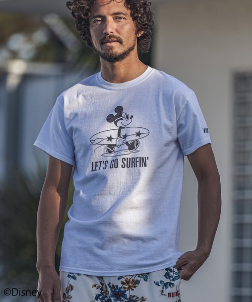 felkod(フィルコッド)の「mt6973-LETS GO SURFIN Mickey Print Tee Tシャツ(Tシャツ/カットソー・メンズ・ホワイト/ブラック/ミント・L/M/S)」の8枚目の写真