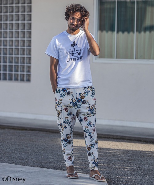 felkod(フィルコッド)の「mt6973-LETS GO SURFIN Mickey Print Tee Tシャツ(Tシャツ/カットソー・メンズ・ホワイト/ブラック/ミント・L/M/S)」の4枚目の写真