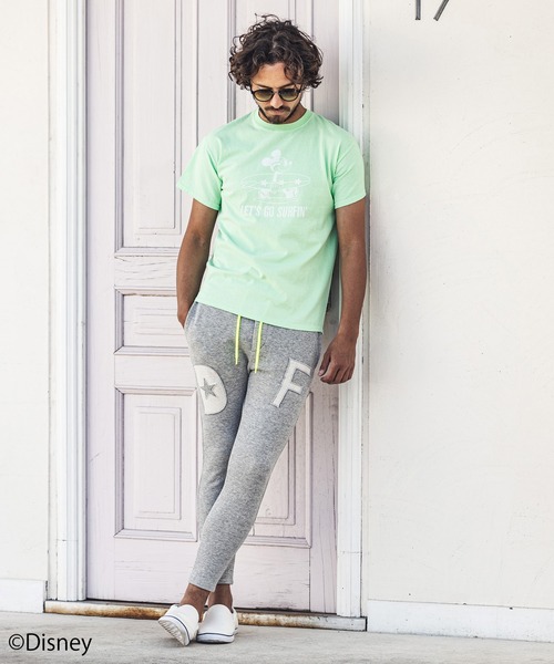 felkod(フィルコッド)の「mt6973-LETS GO SURFIN Mickey Print Tee Tシャツ(Tシャツ/カットソー・メンズ・ホワイト/ブラック/ミント・L/M/S)」の14枚目の写真