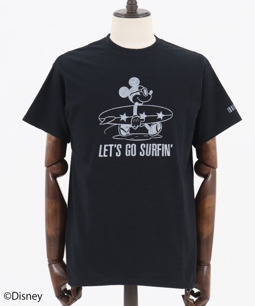 felkod(フィルコッド)の「mt6973-LETS GO SURFIN Mickey Print Tee Tシャツ(Tシャツ/カットソー・メンズ・ホワイト/ブラック/ミント・L/M/S)」の11枚目の写真