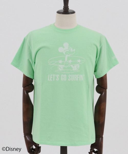 felkod(フィルコッド)の「mt6973-LETS GO SURFIN Mickey Print Tee Tシャツ(Tシャツ/カットソー・メンズ・ホワイト/ブラック/ミント・L/M/S)」の15枚目の写真