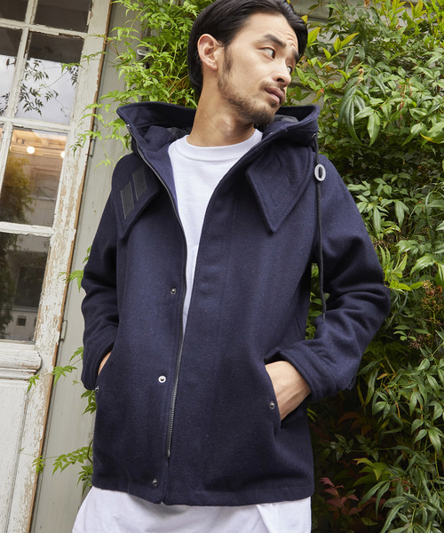 unrelaxing(アンリラクシング)の「UR-18 メルトンショートモッズコート(モッズコート)」|ネイビー