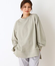 SHOO・LA・RUE | 【M-3L】USAコットンクルーネックプルオーバー(スウェット)