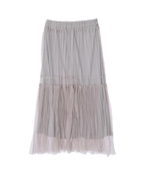 koe(コエ)の「チュールティアードスカート*(スカート・レディース・ライトベージュ/グレー・FREE)」の14枚目の写真