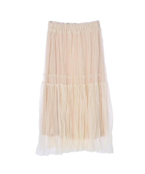 koe(コエ)の「チュールティアードスカート*(スカート・レディース・ライトベージュ/グレー・FREE)」の18枚目の写真