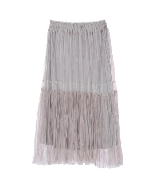 koe(コエ)の「チュールティアードスカート*(スカート・レディース・ライトベージュ/グレー・FREE)」の19枚目の写真