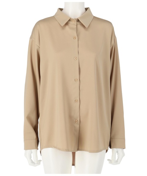 ANAP(アナップ)の「サテンオーバーサイズシャツ(シャツ/ブラウス・レディース・ライトブルー/グレイッシュベージュ/ベージュ・FREE)」の14枚目の写真