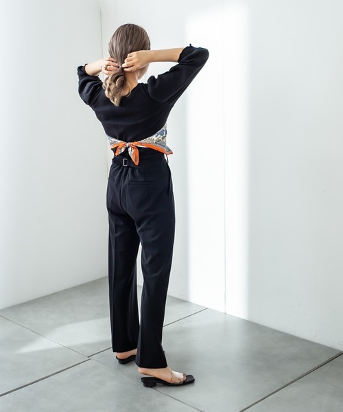 mystic（ミスティック）の「ストレッチセンタープレスパンツ（その他パンツ・レディース・ブラック/ベージュ/ピンク/ブルー/アイボリー・1/2）」の17枚目の写真