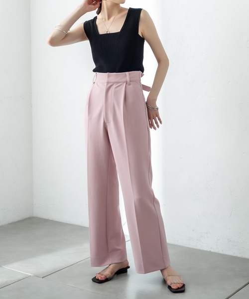 mystic（ミスティック）の「ストレッチセンタープレスパンツ（その他パンツ・レディース・ブラック/ベージュ/ピンク/ブルー/アイボリー・1/2）」の7枚目の写真