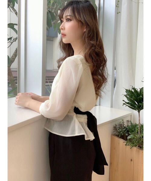 RESEXXY（リゼクシー）の「バックリボンブラウス（シャツ/ブラウス・レディース・ベージュ/アイボリー/その他/その他1・FREE）」の12枚目の写真