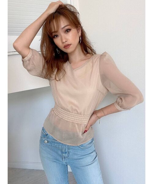 RESEXXY（リゼクシー）の「バックリボンブラウス（シャツ/ブラウス・レディース・ベージュ/アイボリー/その他/その他1・FREE）」の9枚目の写真