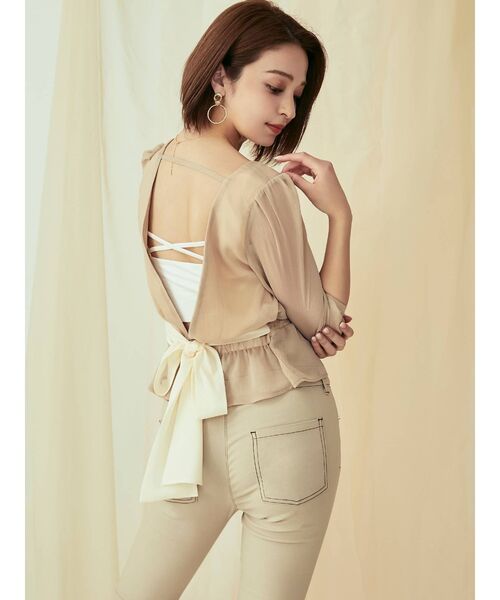 RESEXXY（リゼクシー）の「バックリボンブラウス（シャツ/ブラウス・レディース・ベージュ/アイボリー/その他/その他1・FREE）」の10枚目の写真