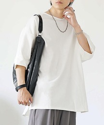 MinoriTY | 【MinoriTY】長袖or半袖ヘビーウエイトコットンボートネックTシャツ ロンT 半袖Tシャツ メンズ オーバーサイズ ビッグシルエット 無地 春服 夏服(Tシャツ/カットソー)