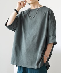 MinoriTY | 【MinoriTY】長袖or半袖ヘビーウエイトコットンボートネックTシャツ ロンT 半袖Tシャツ メンズ オーバーサイズ ビッグシルエット 無地 春服 夏服(Tシャツ/カットソー)