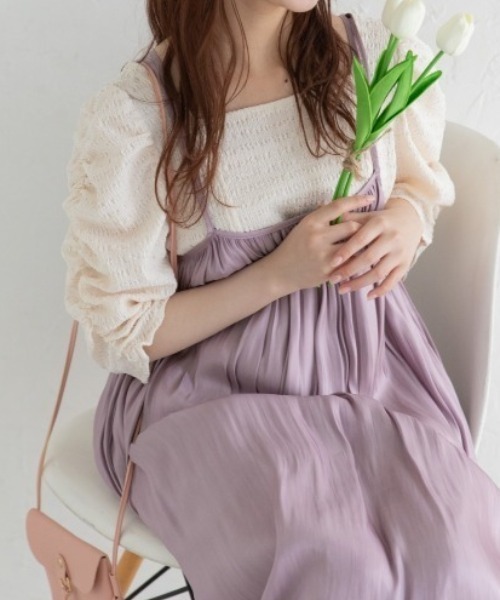 Mysa&Liina（ミーサリーナ）の「スクエアネックジャガードトップス（Tシャツ/カットソー・レディース・アイボリー/オフホワイト/ブラック・M）」の3枚目の写真