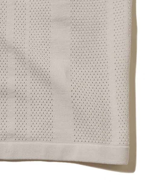 MEN'S BIGI（メンズビギ）の「12Gニット/アイレットストライプ天竺 ヘンリーネックニット（Tシャツ/カットソー・メンズ・ライトグレー/カーキ/ターコイズブルー/マスタード・02/03）」の13枚目の写真