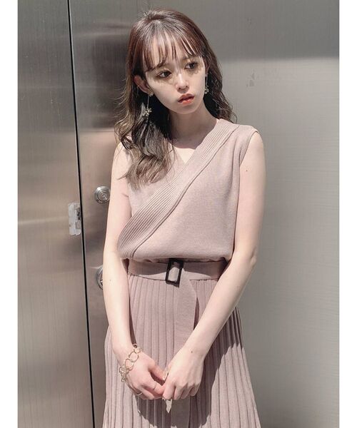 dazzlin(ダズリン)の「プリーツカシュクールワンピース(ワンピース・レディース・ブラック/ベージュ/ピンク・FREE)」の19枚目の写真