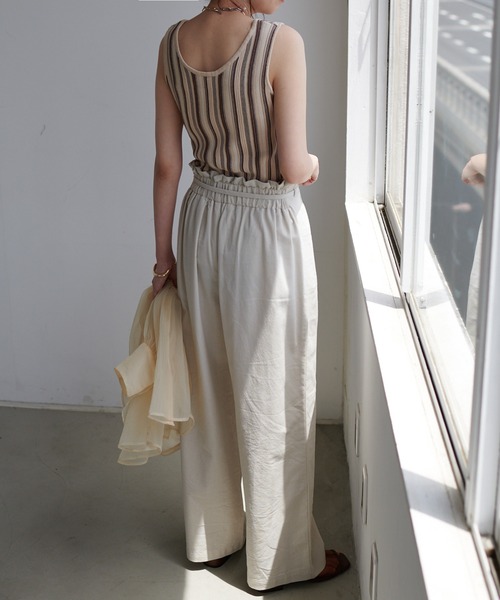 DISCOAT（ディスコート）の「ストライプニットタンクトップ（タンクトップ・レディース・ブラウン/グリーン・FREE）」の17枚目の写真