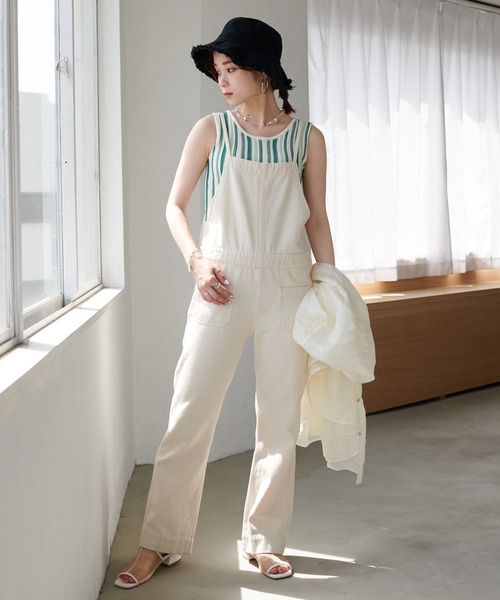 DISCOAT（ディスコート）の「ストライプニットタンクトップ（タンクトップ・レディース・ブラウン/グリーン・FREE）」の11枚目の写真