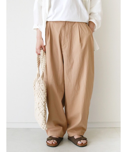 Samansa Mos2（サマンサ モスモス）の「タックペンギンパンツ（その他パンツ・レディース・ブラック/チャコール/グレー/ベージュ・ﾌﾘ-）」の4枚目の写真