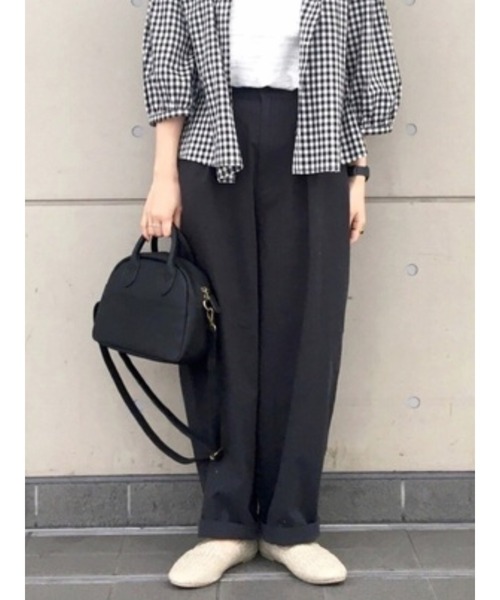 Samansa Mos2（サマンサ モスモス）の「タックペンギンパンツ（その他パンツ・レディース・ブラック/チャコール/グレー/ベージュ・ﾌﾘ-）」の3枚目の写真