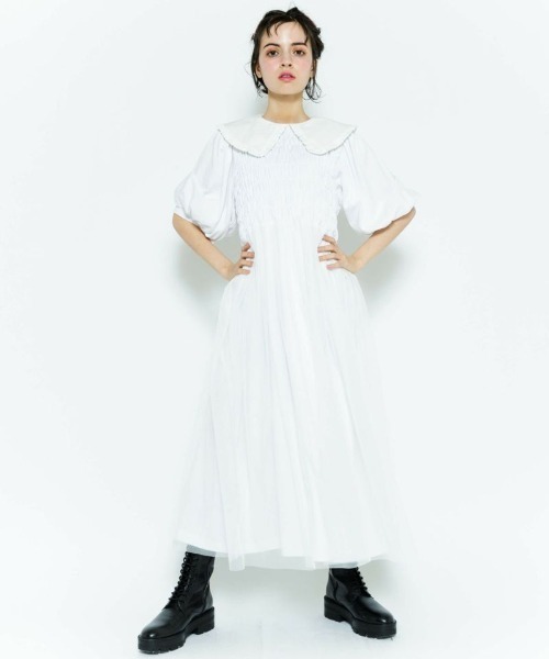 Candy Stripper(キャンディストリッパー)の「MELANCHOLY ドレス(ワンピース・レディース・ホワイト/ブラック/グレー・2)」の4枚目の写真