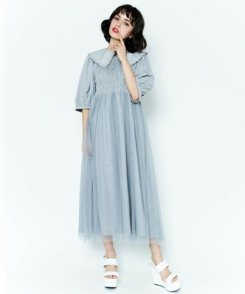 Candy Stripper(キャンディストリッパー)の「MELANCHOLY ドレス(ワンピース・レディース・ホワイト/ブラック/グレー・2)」の6枚目の写真