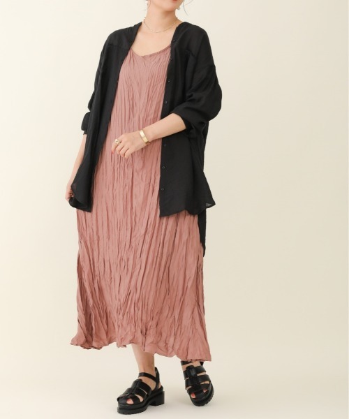 sakishimatokyo(サキシマトーキョー)の「「ワッシャープリーツワンピース」(ワンピース・レディース・ベージュ/グリーン/ブラック・FREE)」の10枚目の写真