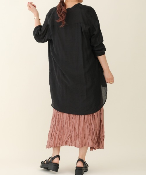 sakishimatokyo(サキシマトーキョー)の「「ワッシャープリーツワンピース」(ワンピース・レディース・ベージュ/グリーン/ブラック・FREE)」の12枚目の写真