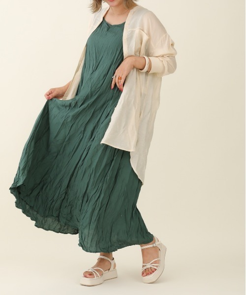 sakishimatokyo(サキシマトーキョー)の「「ワッシャープリーツワンピース」(ワンピース・レディース・ベージュ/グリーン/ブラック・FREE)」の15枚目の写真