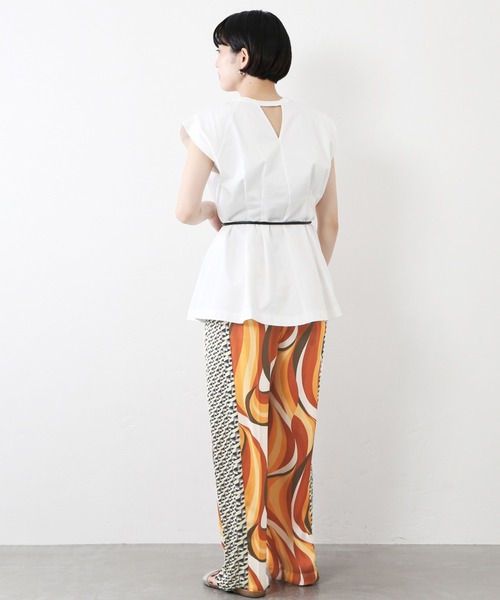 JOURNAL STANDARD(ジャーナルスタンダード)の「【Ayumi.HxJOURNALSTANDARD】ドッキングプリントパンツ◆(その他パンツ・レディース・オレンジ/グリーン・38/36)」の6枚目の写真