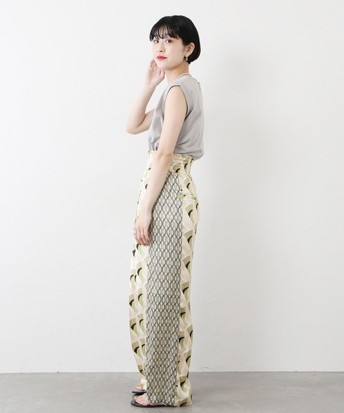JOURNAL STANDARD(ジャーナルスタンダード)の「【Ayumi.HxJOURNALSTANDARD】ドッキングプリントパンツ◆(その他パンツ・レディース・オレンジ/グリーン・38/36)」の15枚目の写真