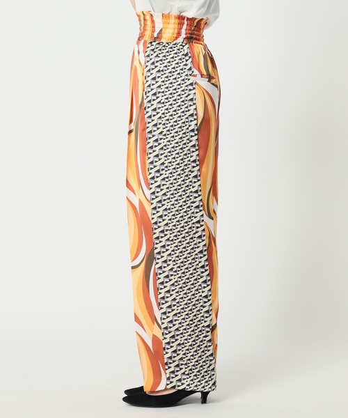 JOURNAL STANDARD(ジャーナルスタンダード)の「【Ayumi.HxJOURNALSTANDARD】ドッキングプリントパンツ◆(その他パンツ・レディース・オレンジ/グリーン・38/36)」の7枚目の写真