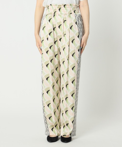 JOURNAL STANDARD(ジャーナルスタンダード)の「【Ayumi.HxJOURNALSTANDARD】ドッキングプリントパンツ◆(その他パンツ・レディース・オレンジ/グリーン・38/36)」の8枚目の写真