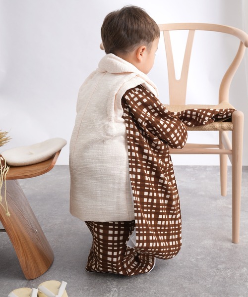 七五三男の子3歳用被布コート9点セット utatane