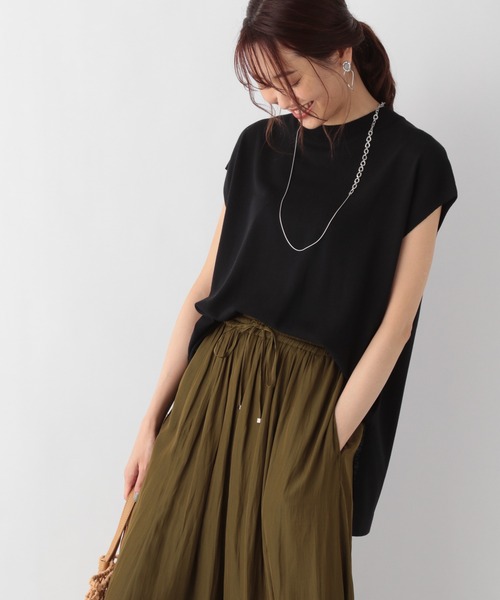 GLOBAL WORK（グローバルワーク）の「リラックス美人フレンチプルオーバー/951511（Tシャツ/カットソー・レディース・ブラック/アイボリー/グリーン系その他3・FREE）」の2枚目の写真