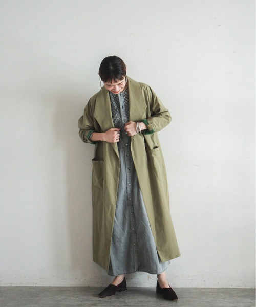 レディース　フィルデフェール　高密度ミルクロス　カーデコート　 　オシャレ　美品 FIL DE FER（フィルデフェール）の「高密度ミルクロス カーデ