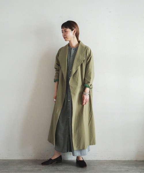 レディース　フィルデフェール　高密度ミルクロス　カーデコート　 　オシャレ　美品 FIL DE FER（フィルデフェール）の「高密度ミルクロス カーデ