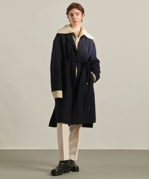 JOSEPH STUDIO（ジョゼフストゥディオ）の「ミックスウール オープンネックニット（ニット/セーター・レディース・アイボリー系/ネイビー系/ピンク系・SMALL/MEDIUM/LARGE）」の7枚目の写真