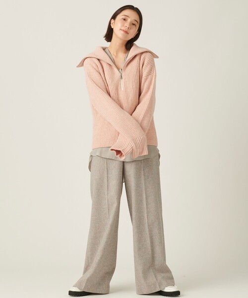 JOSEPH STUDIO（ジョゼフストゥディオ）の「ミックスウール オープンネックニット（ニット/セーター・レディース・アイボリー系/ネイビー系/ピンク系・SMALL/MEDIUM/LARGE）」の14枚目の写真
