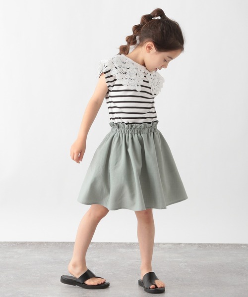 GLOBAL WORK（グローバルワーク）の「【キッズ】シャーベッTEEフリルノースリーブ/954952（Tシャツ/カットソー・キッズ・オフホワイト/ホワイト/ブラック・160cm/120cm/150cm/130cm/140cm/110cm/100cm）」の5枚目の写真