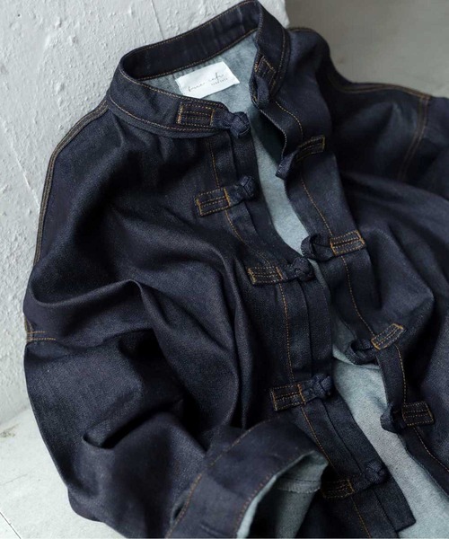 antiqua（アンティカ）の「チャイナデニムジャケット（デニムジャケット・レディース・ノンウォッシュ・FREE）」の13枚目の写真