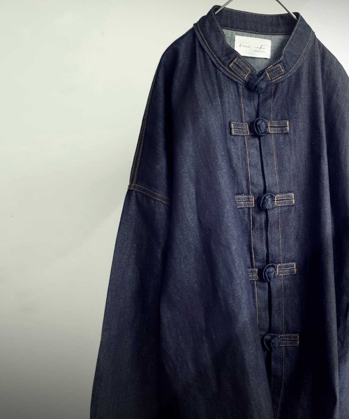 antiqua（アンティカ）の「チャイナデニムジャケット（デニムジャケット・レディース・ノンウォッシュ・FREE）」の12枚目の写真