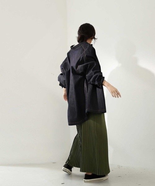 antiqua（アンティカ）の「チャイナデニムジャケット（デニムジャケット・レディース・ノンウォッシュ・FREE）」の4枚目の写真